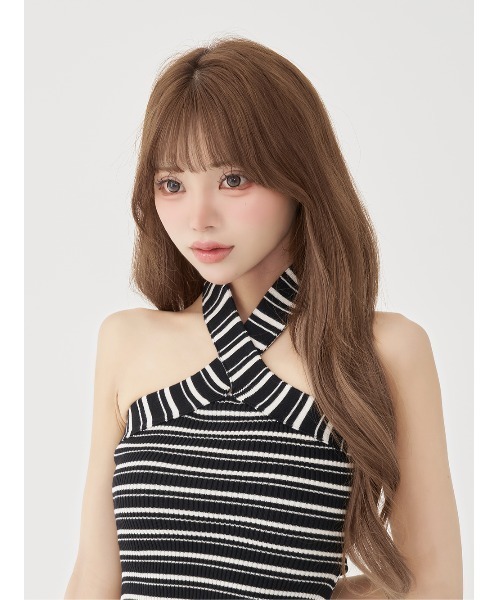 Darich（ダーリッチ）の「ホルターネックカメリアリブニットトップス（ニット/セーター・レディース・ピンク/サックスブルー/その他・FREE）」の13枚目の写真