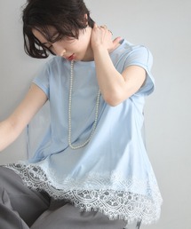 裾レース半袖Ｔシャツ