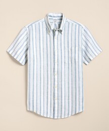 アイリッシュリネン シーズナルパターン ショートスリーブ スポーツシャツ Regular Fit