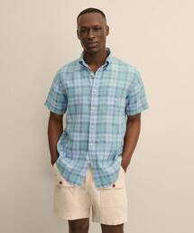 アイリッシュリネン シーズナルパターン ショートスリーブ スポーツシャツ Regular Fit