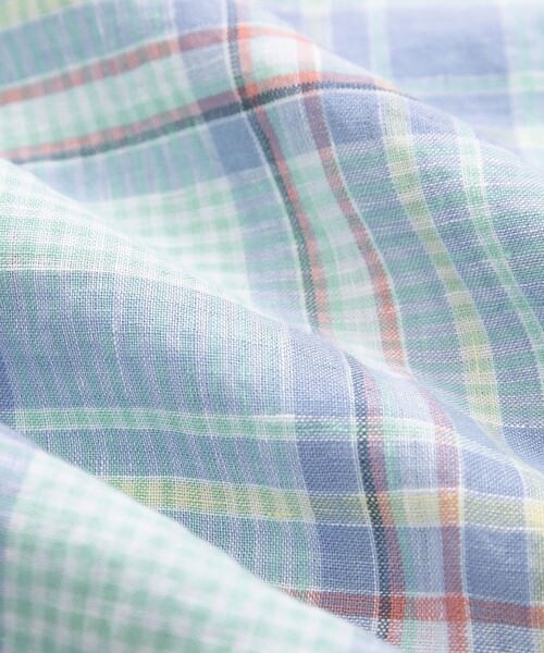 BROOKS BROTHERS(ブルックスブラザーズ)の「アイリッシュリネン シーズナルパターン ショートスリーブ スポーツシャツ Regular Fit(シャツ/ブラウス・メンズ・チェック/ブルー/ホワイト×ブルー・LARGE/MEDIUM/SMALL/X-LARGE)」の7枚目の写真