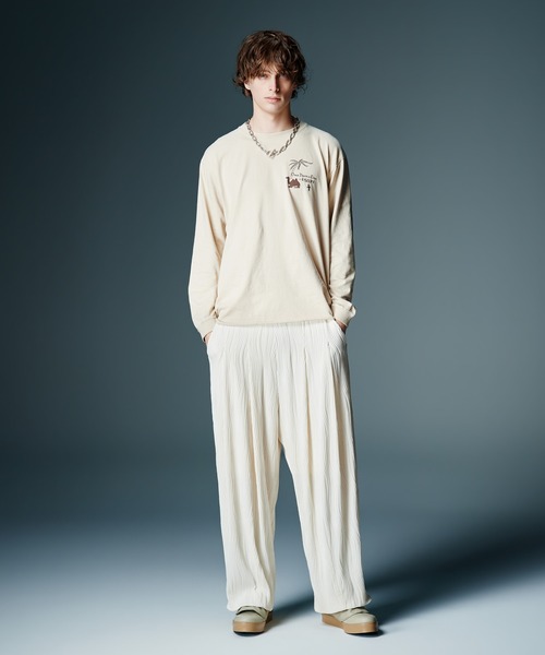 glamb(グラム)の「Willow Crepe Pants / ウィロークレープパンツ(その他パンツ・メンズ・ブラック/ホワイト・S/M/L)」の7枚目の写真