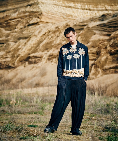glamb(グラム)の「Willow Crepe Pants / ウィロークレープパンツ(その他パンツ・メンズ・ブラック/ホワイト・S/M/L)」の19枚目の写真