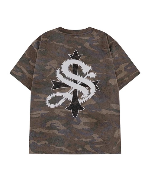 SUPPLIER(サプライヤー)の「SUPPLIER / サプライヤー Camouflage Cross Tee(Tシャツ/カットソー・メンズ・カーキ/グレー・MEDIUM/LARGE)」の2枚目の写真