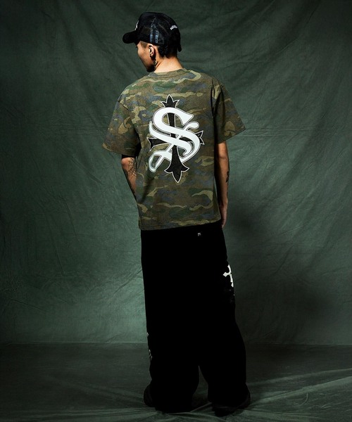 SUPPLIER(サプライヤー)の「SUPPLIER / サプライヤー Camouflage Cross Tee(Tシャツ/カットソー・メンズ・カーキ/グレー・MEDIUM/LARGE)」の9枚目の写真