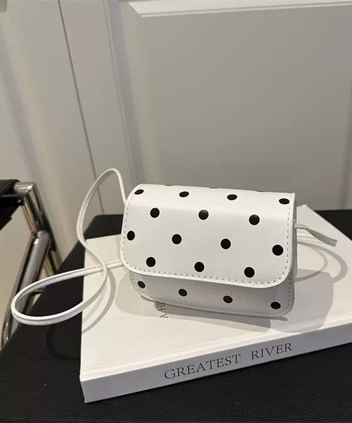 WESTSEA(ウエストシー)の「ドット柄 ミニショルダーバッグ ポシェット(ショルダーバッグ・レディース・ホワイト/ピンク/レッド/ブラック・FREE)」の7枚目の写真
