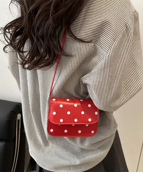 WESTSEA(ウエストシー)の「ドット柄 ミニショルダーバッグ ポシェット(ショルダーバッグ・レディース・ホワイト/ピンク/レッド/ブラック・FREE)」の19枚目の写真