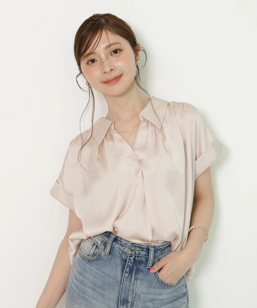 新品タグ付　Apuweiser-riche ブラウス、パンツセット SETUP対応]トグルベルト付タックパンツ | パンツ | Apuweiser-riche