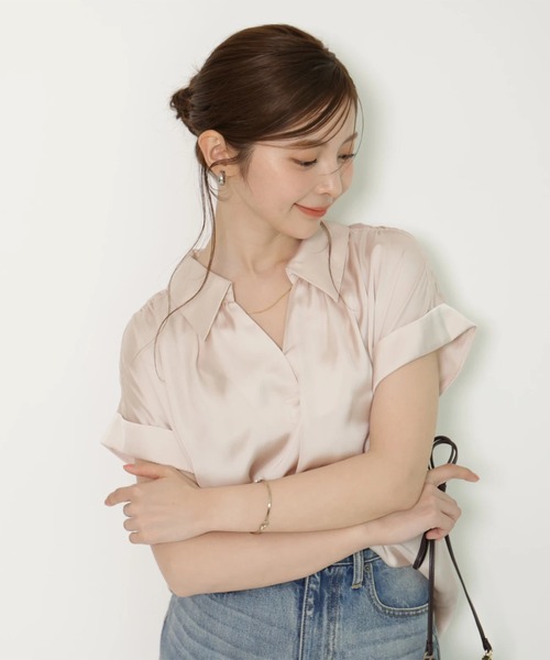 Apuweiser-riche(アプワイザーリッシェ)の「フロントチェーンブラウス(シャツ/ブラウス・レディース・ピンク系その他5・2/1)」の5枚目の写真