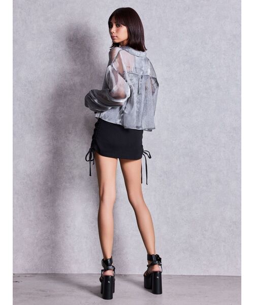 GYDA(ジェイダ)の「SHINY SHEERシャツ(シャツ/ブラウス・レディース・ライトブルー/グレー/パープル・FREE)」の9枚目の写真