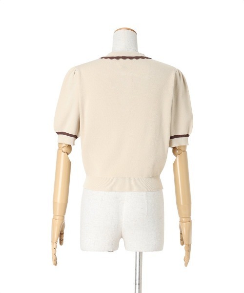 F i.n.t(フィント)の「【接触冷感】レトロバイカラーニットポロ/fint フィント(ポロシャツ・レディース・アイボリー/ミント/ライトピンク・FREE)」の18枚目の写真