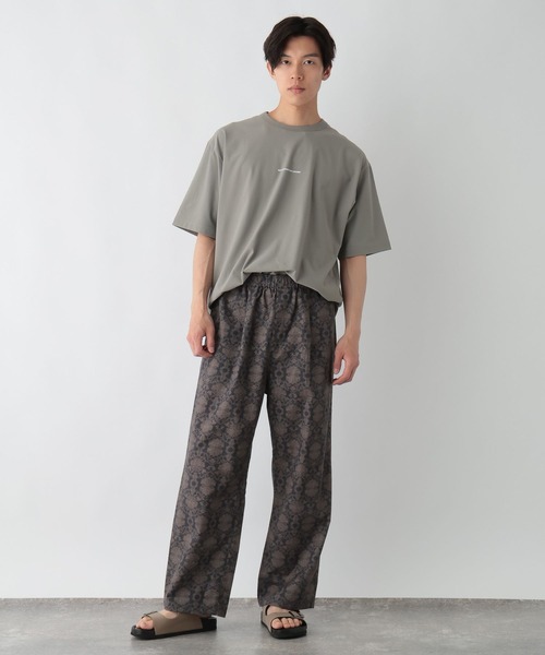 GLOBAL WORK(グローバルワーク)の「ワイドイージー柄パンツ/880120(その他パンツ・メンズ・ネイビー/チャコールグレー・SMALL/LARGE/MEDIUM)」の3枚目の写真