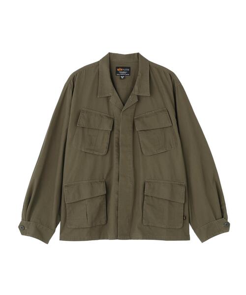 Alpha Industries(アルファインダストリーズ)の「【日本限定】Alpha Industries/アルファインダストリーズ/RIPSTOP FATIGUE SHIRT/リップストップ ファティーグ シャツ(シャツ/ブラウス・メンズ・オリーブ系/その他2/その他24/ブラック・XL/M/S/L/2XL)」の3枚目の写真