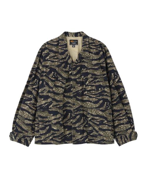 Alpha Industries(アルファインダストリーズ)の「【日本限定】Alpha Industries/アルファインダストリーズ/RIPSTOP FATIGUE SHIRT/リップストップ ファティーグ シャツ(シャツ/ブラウス・メンズ・オリーブ系/その他2/その他24/ブラック・XL/M/S/L/2XL)」の4枚目の写真