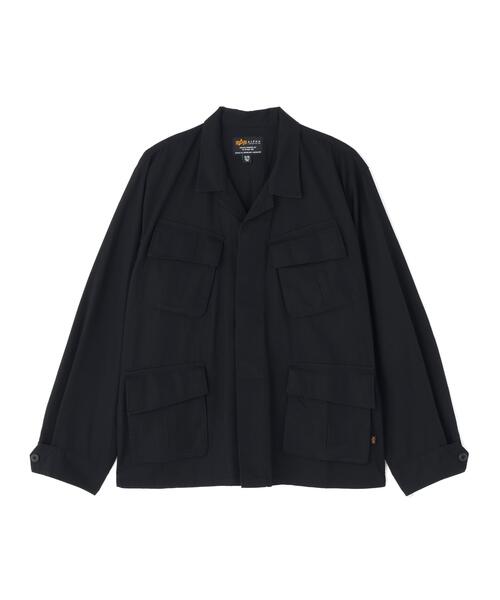 Alpha Industries(アルファインダストリーズ)の「【日本限定】Alpha Industries/アルファインダストリーズ/RIPSTOP FATIGUE SHIRT/リップストップ ファティーグ シャツ(シャツ/ブラウス・メンズ・オリーブ系/その他2/その他24/ブラック・XL/M/S/L/2XL)」の2枚目の写真