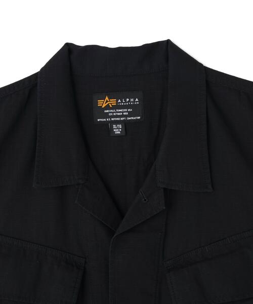 Alpha Industries(アルファインダストリーズ)の「【日本限定】Alpha Industries/アルファインダストリーズ/RIPSTOP FATIGUE SHIRT/リップストップ ファティーグ シャツ(シャツ/ブラウス・メンズ・オリーブ系/その他2/その他24/ブラック・XL/M/S/L/2XL)」の6枚目の写真