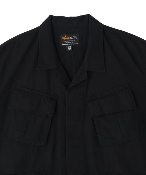 Alpha Industries(アルファインダストリーズ)の「【日本限定】Alpha Industries/アルファインダストリーズ/RIPSTOP FATIGUE SHIRT/リップストップ ファティーグ シャツ(シャツ/ブラウス・メンズ・オリーブ系/その他2/その他24/ブラック・XL/M/S/L/2XL)」の7枚目の写真