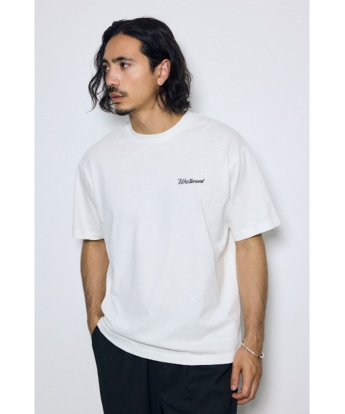 AZUL by moussy（アズールバイマウジー）の「リゾートバックグラフィックTシャツ（Tシャツ/カットソー・メンズ・ホワイト/ブラック/スモークピンク/ミント・LARGE/MEDIUM）」の13枚目の写真