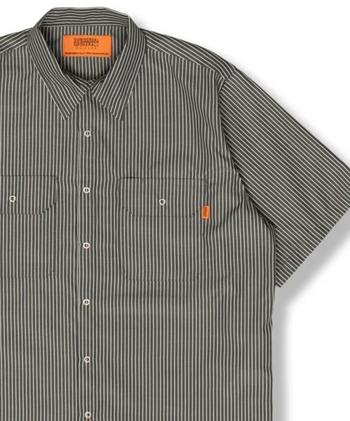 UNIVERSAL OVERALL（ユニバーサルオーバーオール）の「UNIVERSAL OVERALL WORK S/S SHIRT（シャツ/ブラウス・メンズ・ブラック/ホワイト/ブルー・L/M）」の2枚目の写真