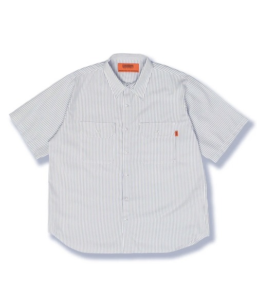 UNIVERSAL OVERALL（ユニバーサルオーバーオール）の「UNIVERSAL OVERALL WORK S/S SHIRT（シャツ/ブラウス・メンズ・ブラック/ホワイト/ブルー・L/M）」の4枚目の写真