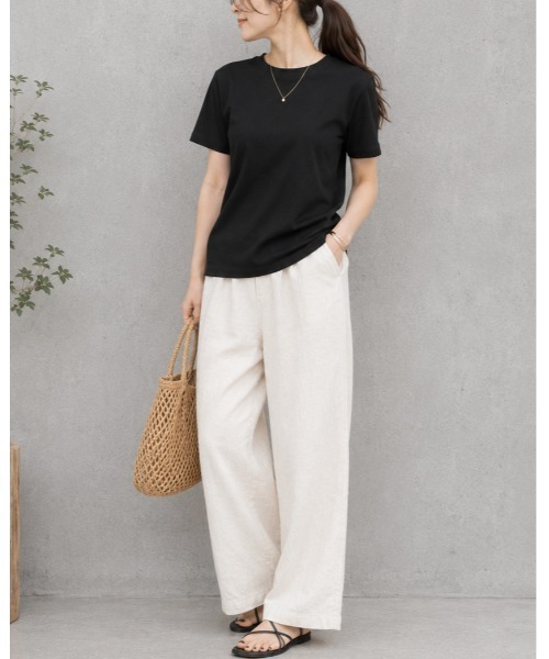 FAZVY(ファズビー)の「ラウンドネック半袖Tシャツ(Tシャツ/カットソー・レディース・オレンジ/ブラック/ホワイト・S/M)」の12枚目の写真