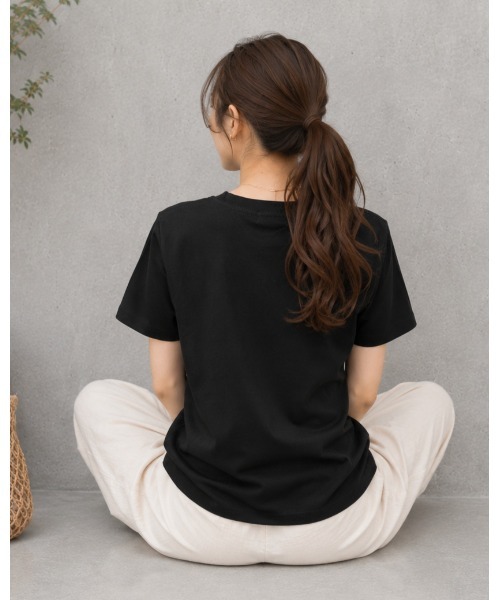 FAZVY(ファズビー)の「ラウンドネック半袖Tシャツ(Tシャツ/カットソー・レディース・オレンジ/ブラック/ホワイト・S/M)」の17枚目の写真