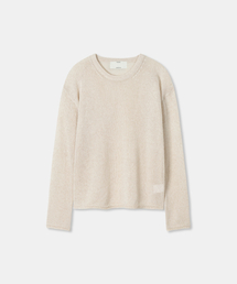 THEENDQUESTION（ジエンドクエスチョン）の「Linen blend crewneck knit top / BEIGE（ニット/セーター）」