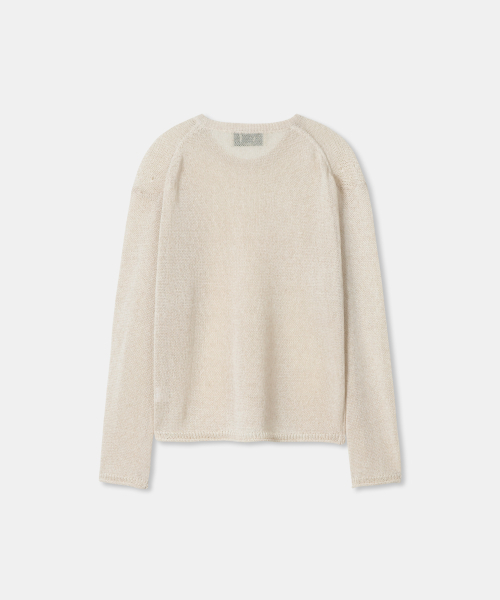 THEENDQUESTION(ジエンドクエスチョン)の「Linen blend crewneck knit top / BEIGE(ニット/セーター・レディース・その他・FREE)」の2枚目の写真