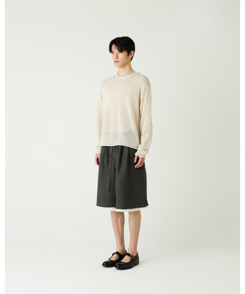 THEENDQUESTION(ジエンドクエスチョン)の「Linen blend crewneck knit top / BEIGE(ニット/セーター・レディース・その他・FREE)」の4枚目の写真