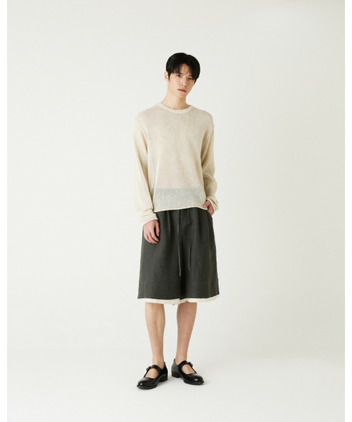 THEENDQUESTION(ジエンドクエスチョン)の「Linen blend crewneck knit top / BEIGE(ニット/セーター・レディース・その他・FREE)」の6枚目の写真