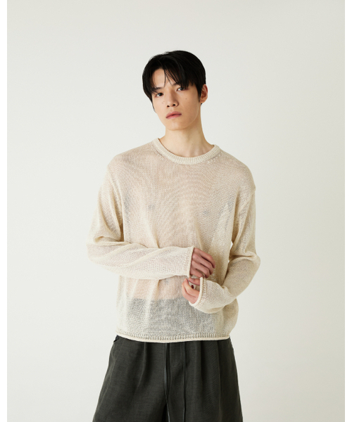 THEENDQUESTION(ジエンドクエスチョン)の「Linen blend crewneck knit top / BEIGE(ニット/セーター・レディース・その他・FREE)」の10枚目の写真