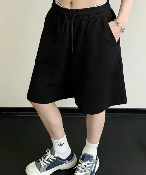 almo(アルモ)の「【LAMPOON】スエットハーフパンツ(スウェットパンツ・レディース・グレー/ブラック・SMALL/MEDIUM/LARGE)」の4枚目の写真