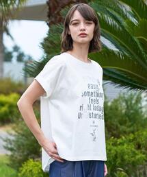 ◆【箔ロゴ】箔プリントドルマンスリーブ Tシャツ