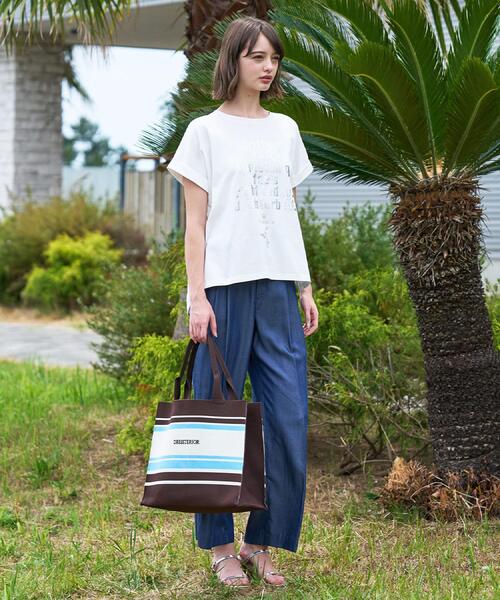 DRESSTERIOR（ドレステリア）の「◆【箔ロゴ】箔プリントドルマンスリーブ Tシャツ（Tシャツ/カットソー・レディース・ブラック/オリーブ/ブラウン系その他/オフホワイト・34/36/38）」の20枚目の写真