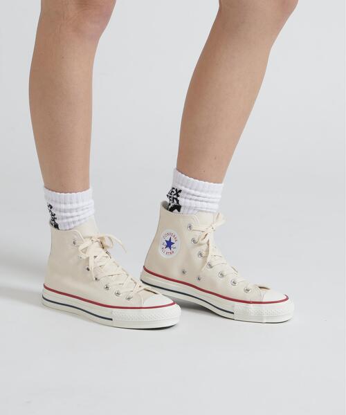 CONVERSE(コンバース)の「《CONVERSE》CANVAS ALL STAR J HI / キャンバス オールスター ハイカット / コンバース(スニーカー・レディース・ホワイト系2/ブラック・5/4.5/6.5/5.5/4)」の2枚目の写真