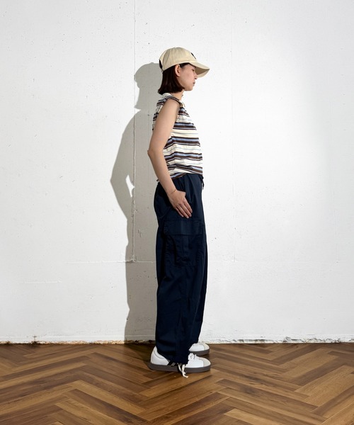 MAISON SELECT(メゾンセレクト)の「6C78 【肩パット付】カラーボーダーノースリーブ(Tシャツ/カットソー・レディース・ブラウン/ネイビー・FREE)」の10枚目の写真