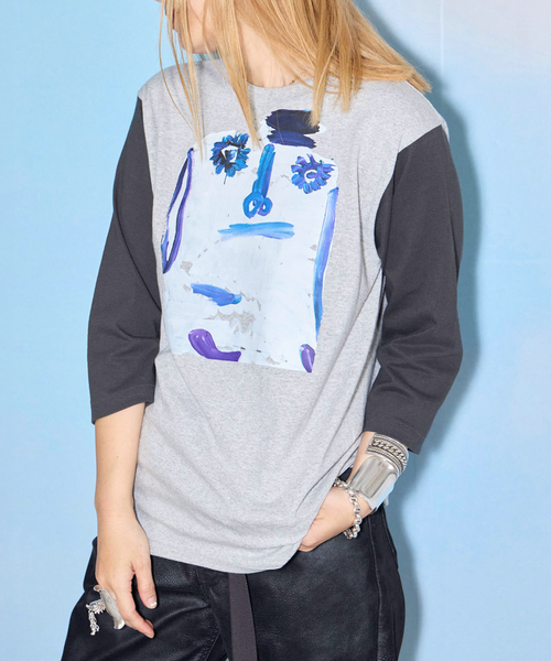 CITYSHOP(シティーショップ)の「CREATIVE GROWTH BASEBALLTEE OE1230:Tシャツ(Tシャツ/カットソー・レディース・グレー・SMALL)」の1枚目の写真