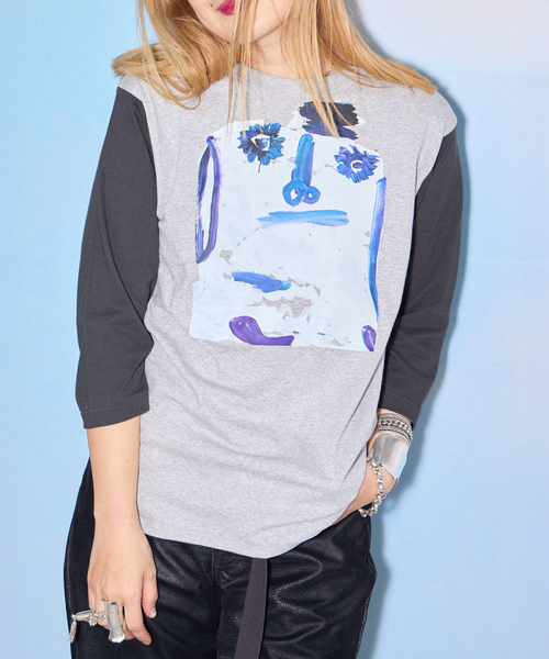 CITYSHOP(シティーショップ)の「CREATIVE GROWTH BASEBALLTEE OE1230:Tシャツ(Tシャツ/カットソー・レディース・グレー・SMALL)」の2枚目の写真