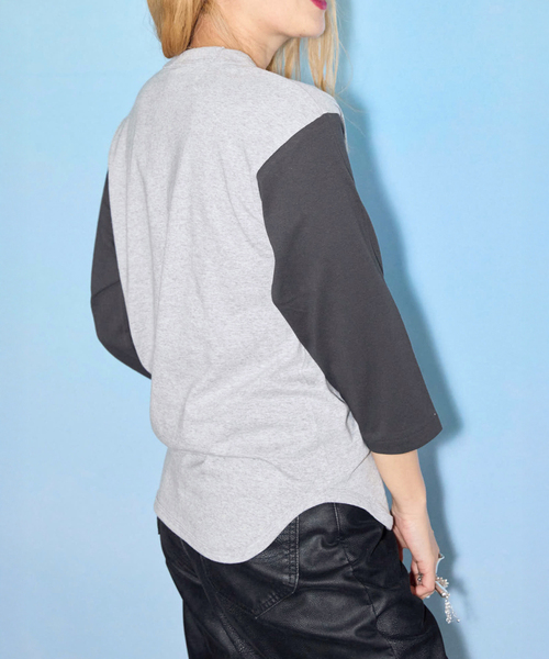 CITYSHOP(シティーショップ)の「CREATIVE GROWTH BASEBALLTEE OE1230:Tシャツ(Tシャツ/カットソー・レディース・グレー・SMALL)」の3枚目の写真