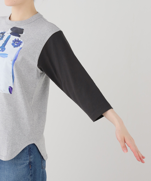 CITYSHOP(シティーショップ)の「CREATIVE GROWTH BASEBALLTEE OE1230:Tシャツ(Tシャツ/カットソー・レディース・グレー・SMALL)」の10枚目の写真