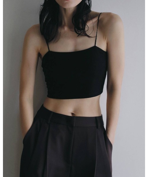 anuke(アンヌーク)の「Padin Half Camisole 62610636(Tシャツ/カットソー・レディース・ホワイト/ブラック/ブラウン・FREE)」の3枚目の写真
