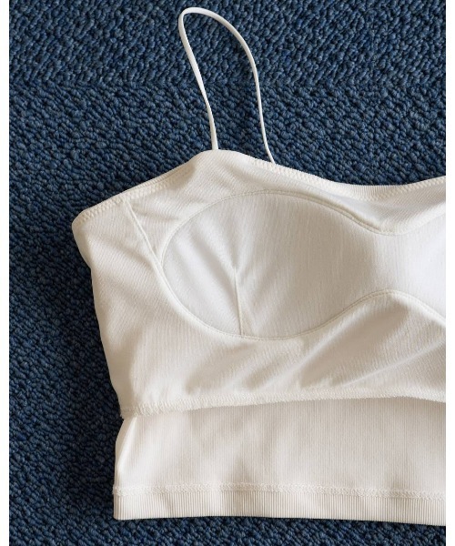 anuke(アンヌーク)の「Padin Half Camisole 62610636(Tシャツ/カットソー・レディース・ホワイト/ブラック/ブラウン・FREE)」の15枚目の写真