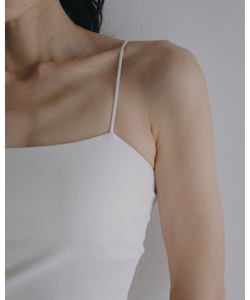 anuke(アンヌーク)の「Padin Half Camisole 62610636(Tシャツ/カットソー・レディース・ホワイト/ブラック/ブラウン・FREE)」の6枚目の写真