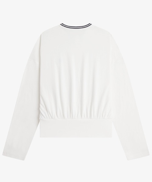 FRED PERRY(フレッドペリー)の「Twin Tipped Long Sleeve T-Shirt/ツインティップ長袖Tシャツ(Tシャツ/カットソー・レディース・ネイビー/ホワイト・10)」の6枚目の写真