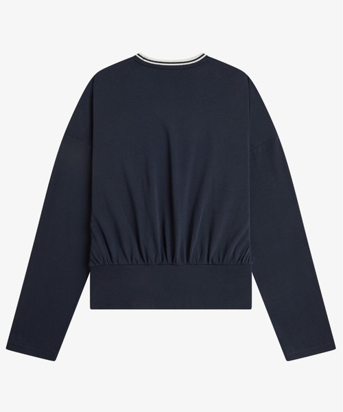 FRED PERRY(フレッドペリー)の「Twin Tipped Long Sleeve T-Shirt/ツインティップ長袖Tシャツ(Tシャツ/カットソー・レディース・ネイビー/ホワイト・10)」の12枚目の写真