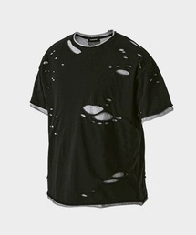 ROARINGRAD（ロアリングラド）の「【roaringrad】Double Layered Damage T-Shirt  / 【ロアリングラド】ダブルレイヤードダメージTシャツ（Tシャツ/カットソー）」