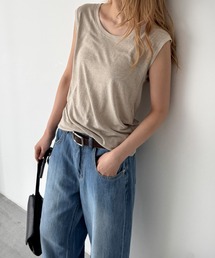 CANAL JEAN（キャナルジーン）の「El mar リネンレーヨンラウンドタンク（タンクトップ）」