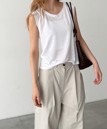 CANAL JEAN（キャナルジーン）の「El mar リネンレーヨンラウンドタンク（タンクトップ）」