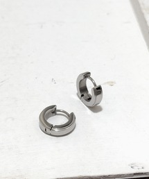 KISHOKACHI 希少価値 プレーンフラットフープステンレスピアス