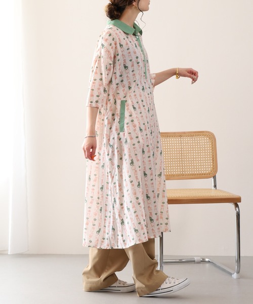 KILKI(キルキー)の「kilki 配色プルオーバーワンピース アンティークチェア(ワンピース・レディース・ベージュ系その他・FREE)」の7枚目の写真